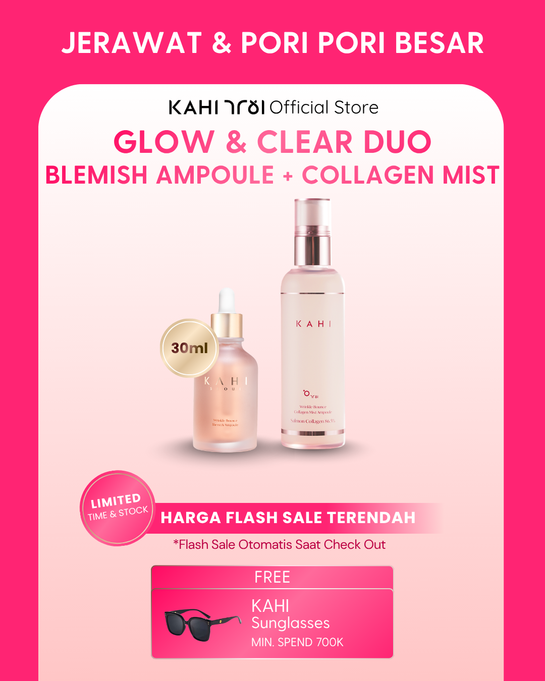 [Official] Kahi Glow & Clear Duo - Blemish Ampoule 30ml & Collagen Mist 120ml