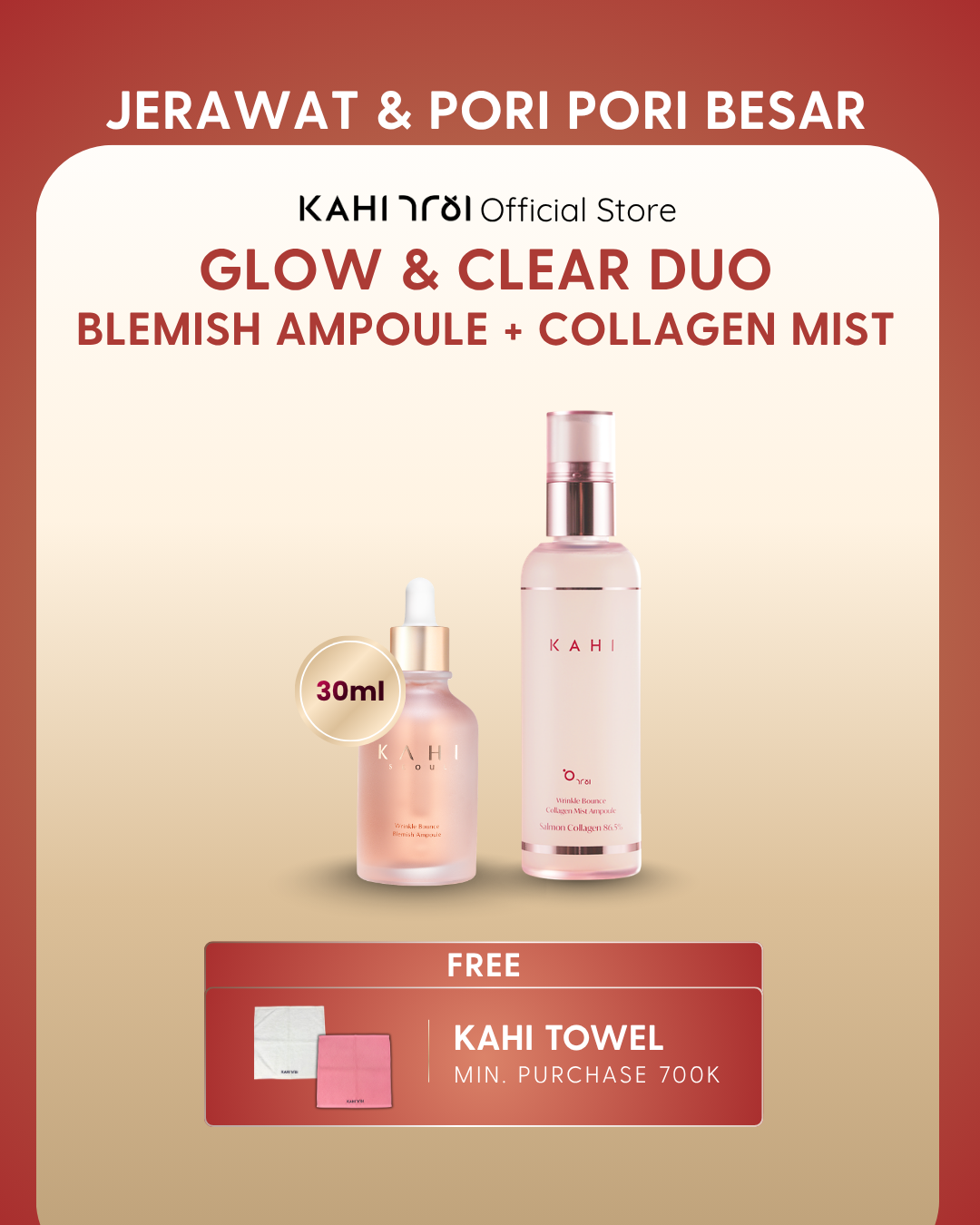 [Official] Kahi Glow & Clear Duo - Blemish Ampoule 30ml & Collagen Mist 120ml