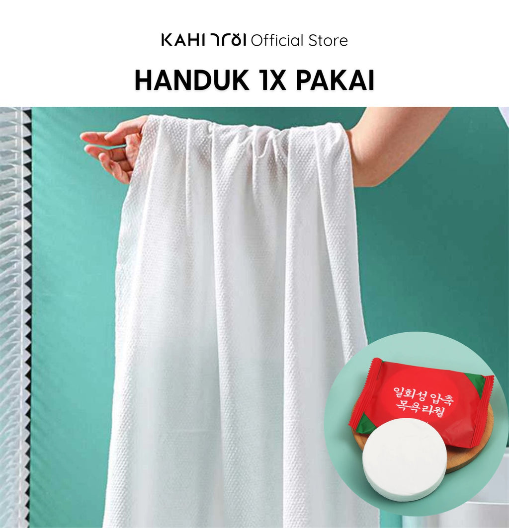 [Official] KAHI GIFT FOR YOU - KAHI Handuk Permen Badan Kompress Kain Lap Terkompresi Travel Towel Handuk Wajah Sekali Pakai