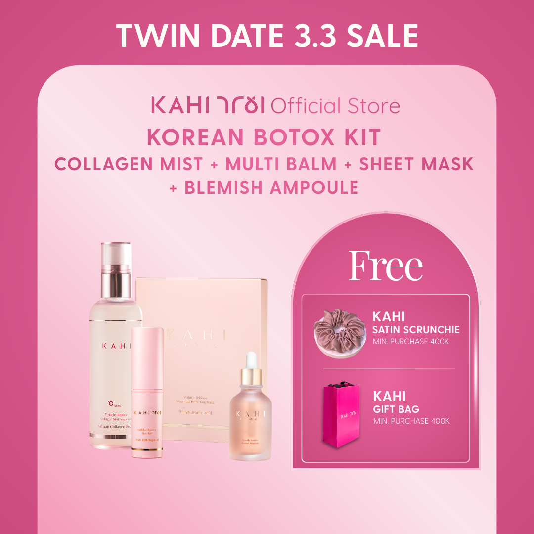 KAHI Korean Botox Kit — Collagen Mist, Multi Balm, Sheet Mask, Blemish Ampoule