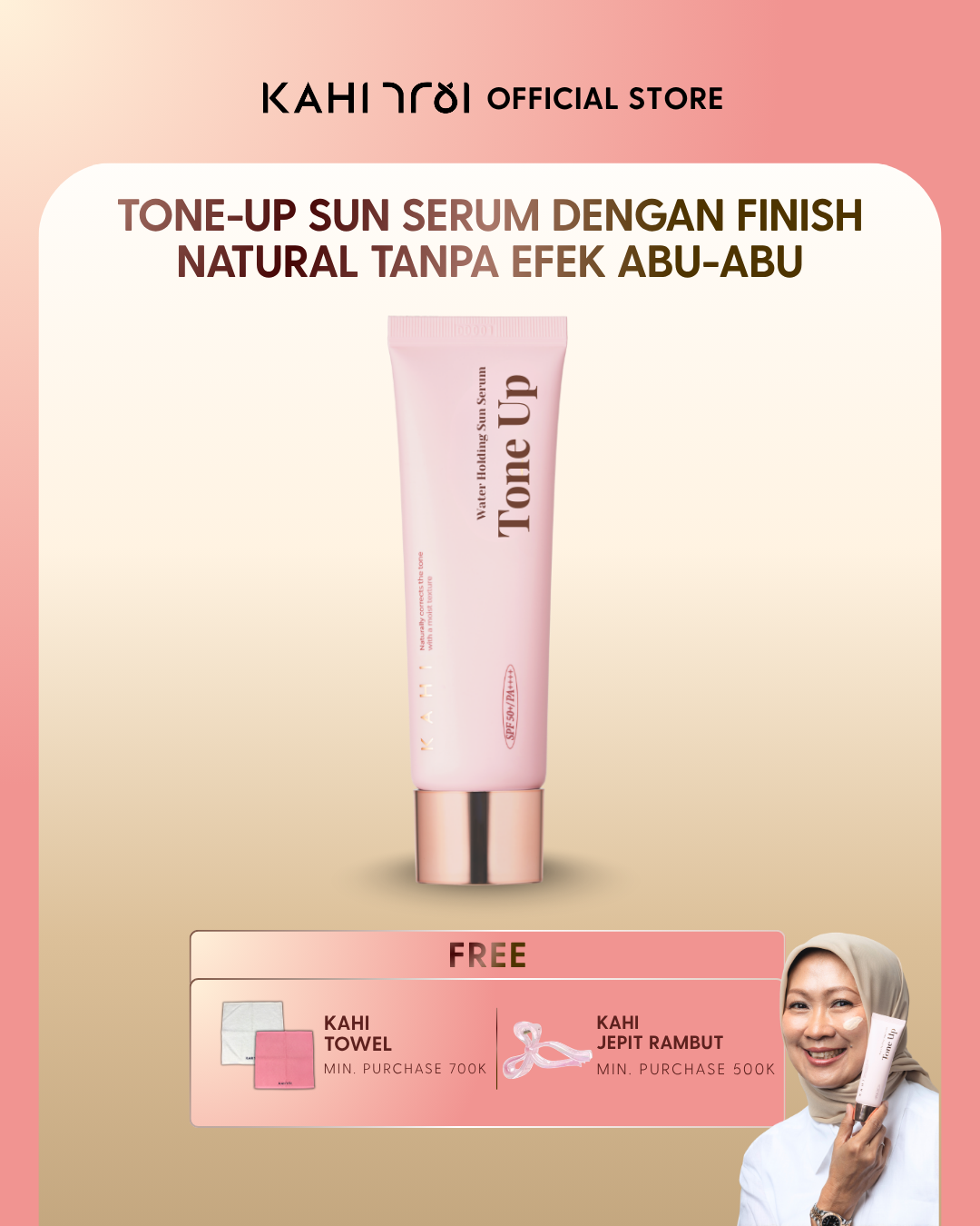 [Official] KAHI Water Holding Tone Up Sun Serum SPF 50+ PA++++ 50ml
