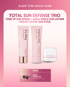 [Official] KAHI Total Sun Defense Trio Tone Up Sun Serum + Aqua Shield Sun Lotion + Velvet Glow