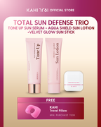 [Official] KAHI Total Sun Defense Trio Tone Up Sun Serum + Aqua Shield Sun Lotion + Velvet Glow