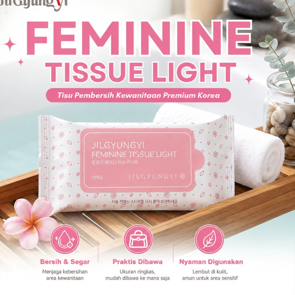 [Official] KAHI X JILGYUNGYI Feminine Tissue Light Tisu Basah Kewanitaan - Special Gift