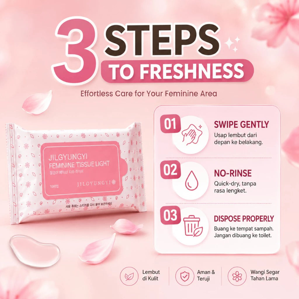 [Official] KAHI X JILGYUNGYI Feminine Tissue Light Tisu Basah Kewanitaan - Special Gift