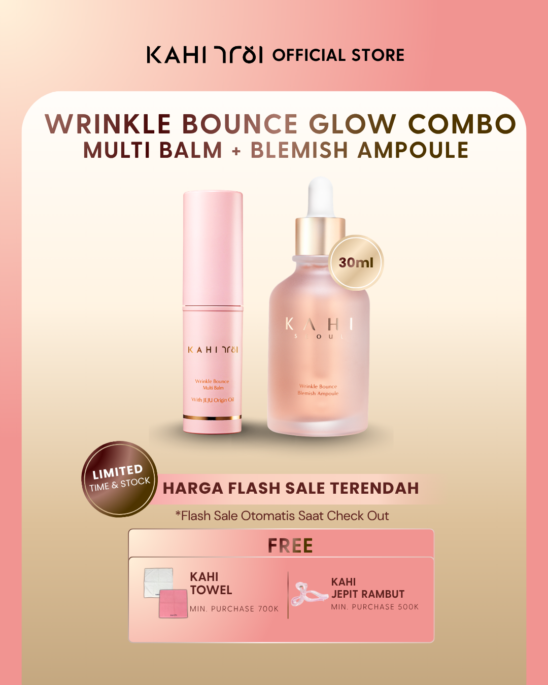 [Official] KAHI Wrinkle Bounce Glow Combo — Multi Balm + Blemish Ampoule