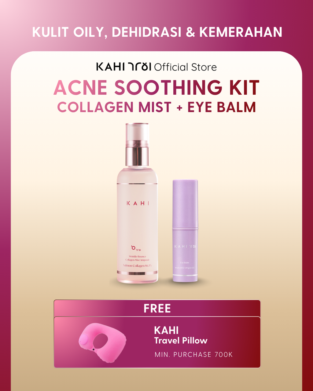 [Official] KAHI Acne Soothing Kit Eye Balm Wrinkle Collagen Mist