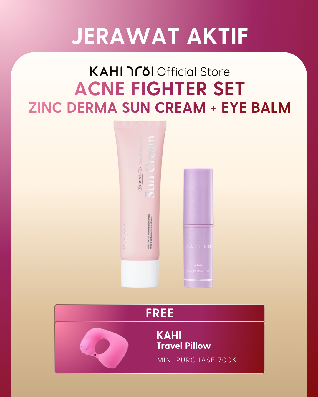 (Official) KAHI Acne Fighter Set Eyebalm + Zinc Derma Cream