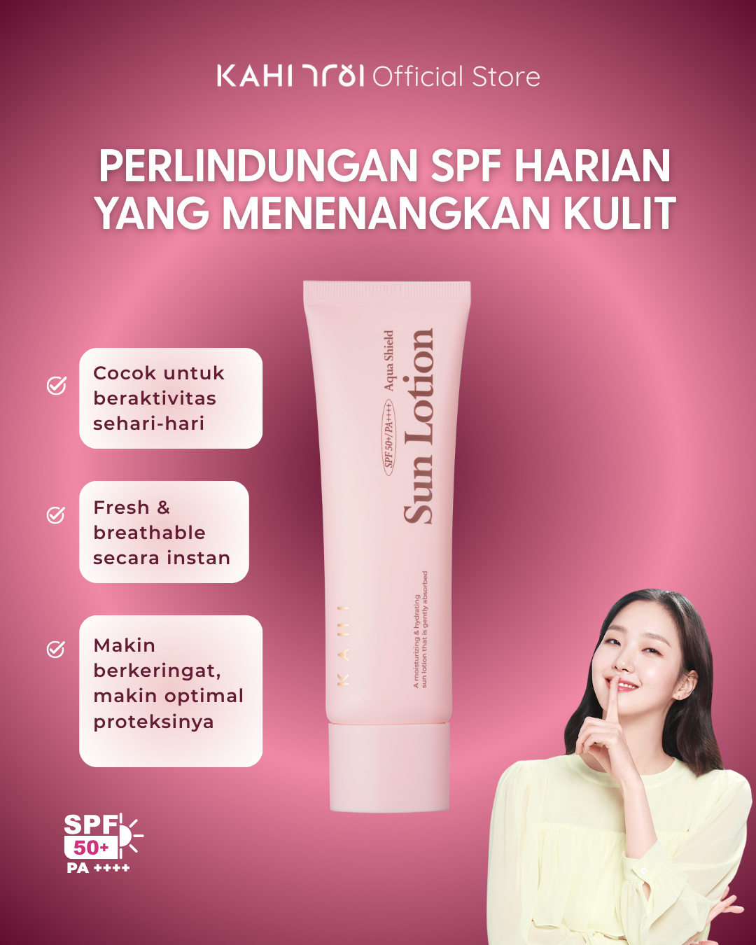 [Official] KAHI Aqua Shield Sun Lotion SPF 50+++ 50ml