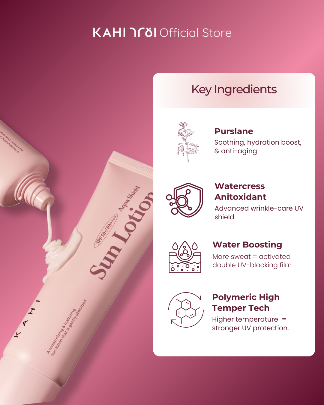 [Official] KAHI Aqua Shield Sun Lotion SPF 50+++ 50ml