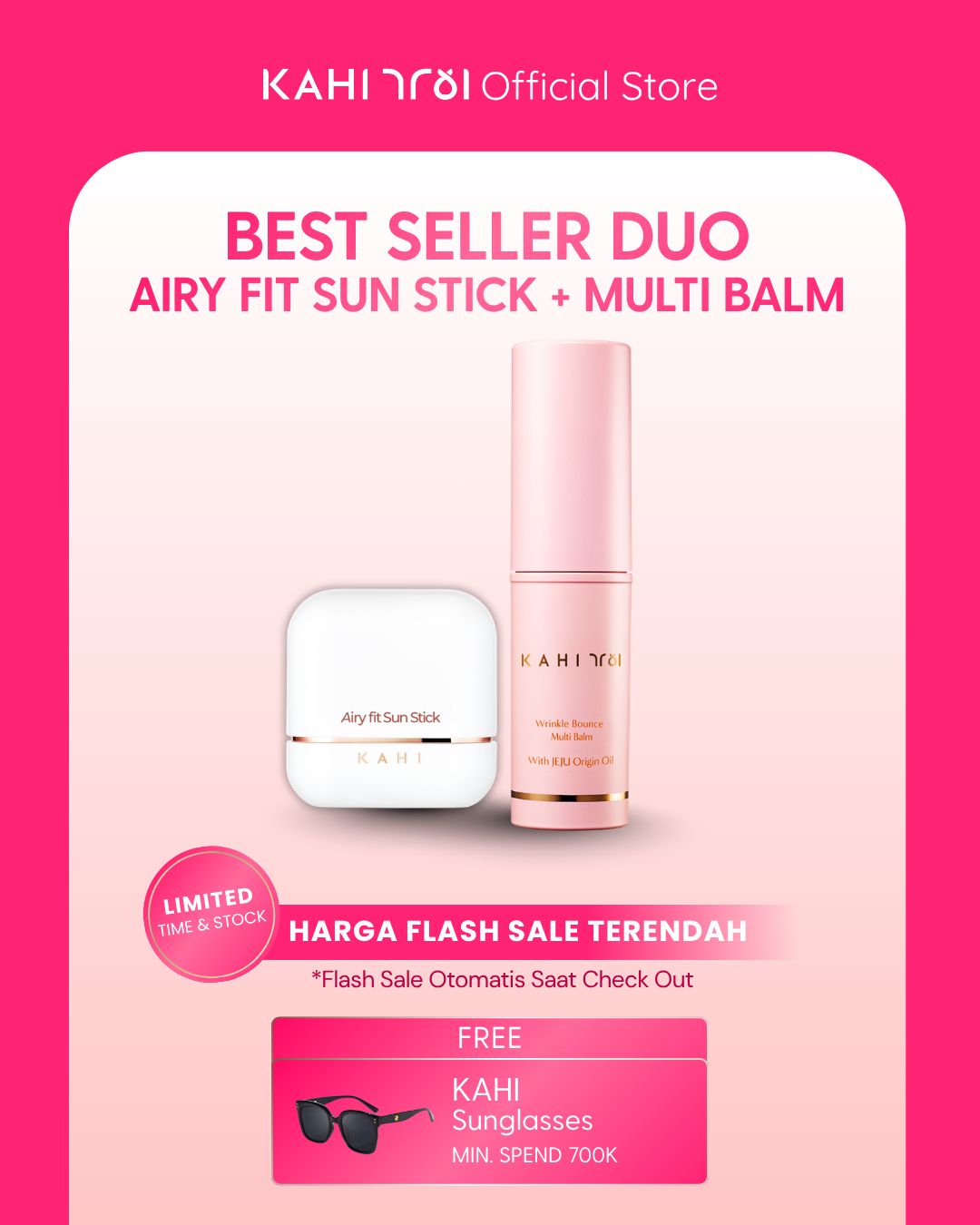 [Official]  KAHI Best Seller Duo — KAHI Multi Balm + KAHI Airy Fit Sunstick SPF50+ PA++++
