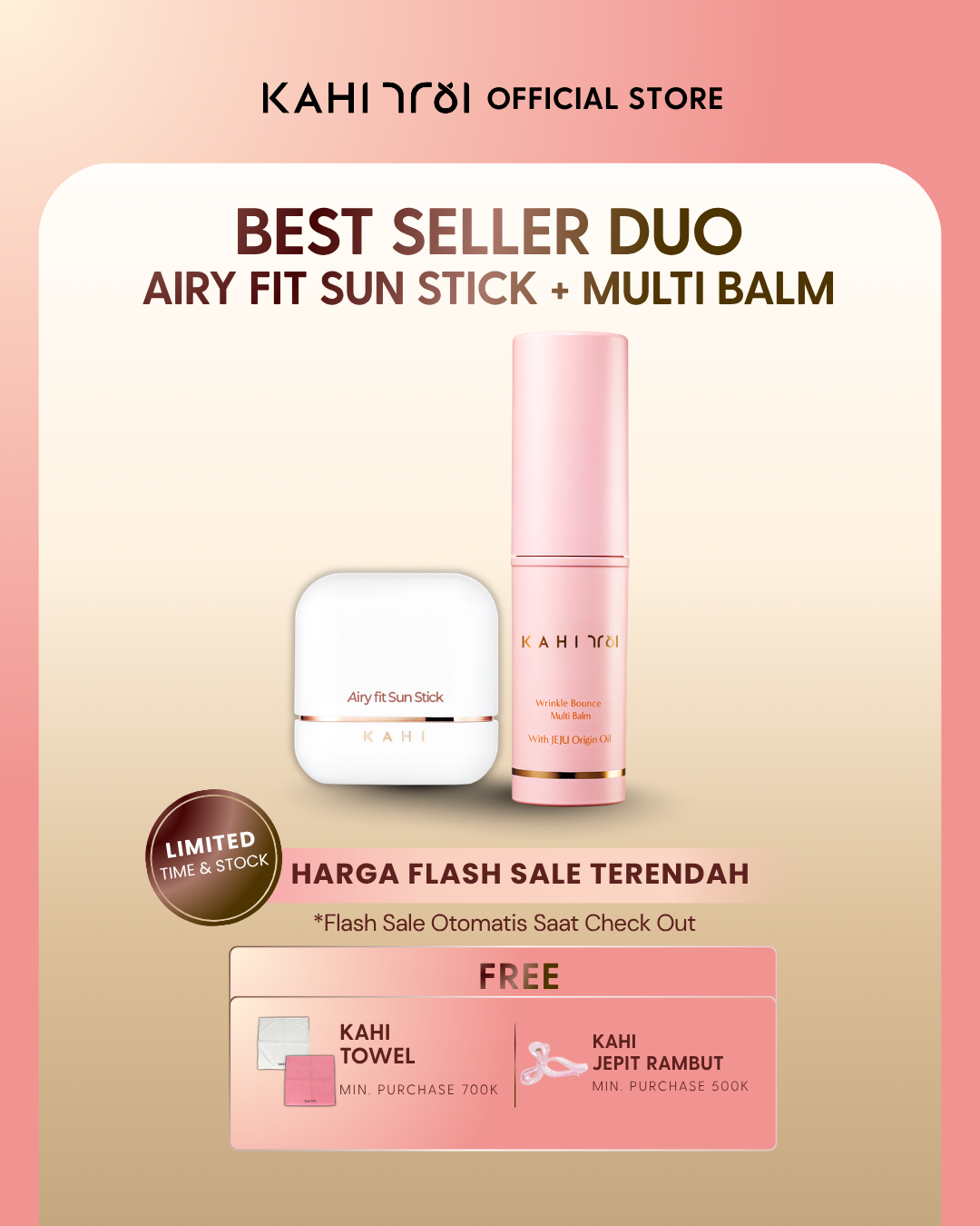 [Official]  KAHI Best Seller Duo — KAHI Multi Balm + KAHI Airy Fit Sunstick SPF50+ PA++++
