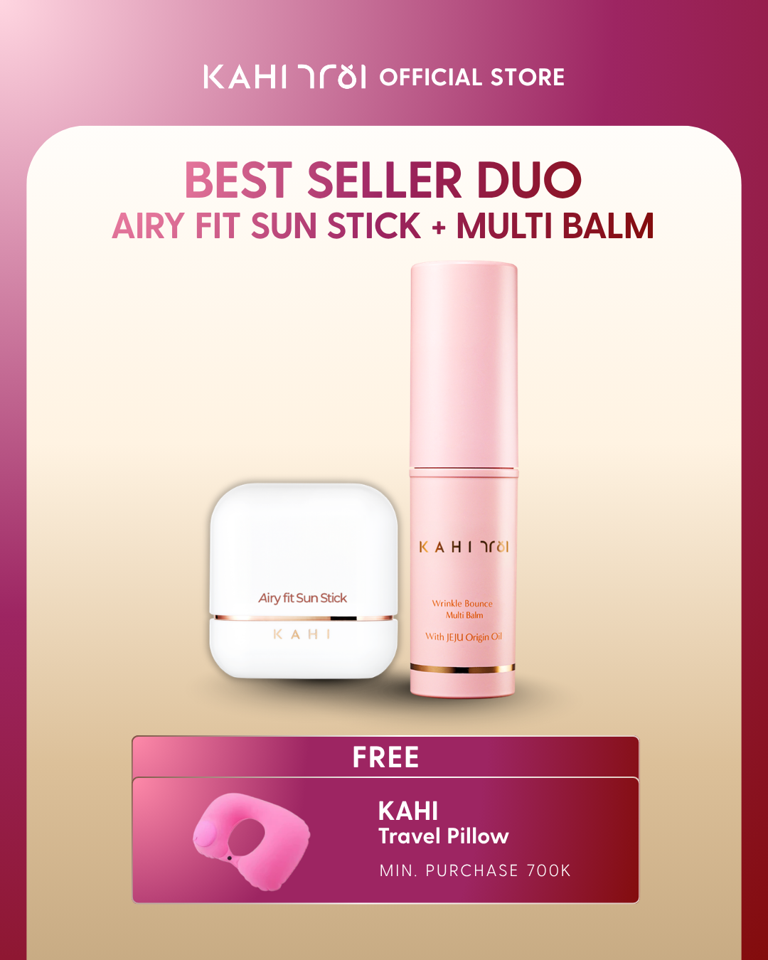 [Official]  KAHI Best Seller Duo — KAHI Multi Balm + KAHI Airy Fit Sunstick SPF50+ PA++++