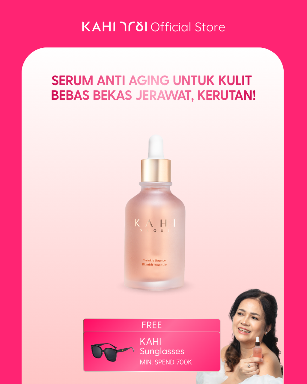 KAHI Wrinkle Bounce Blemish Ampoule 30ml — Skincare Korea Bebas Kerutan & Bekas Jerawat