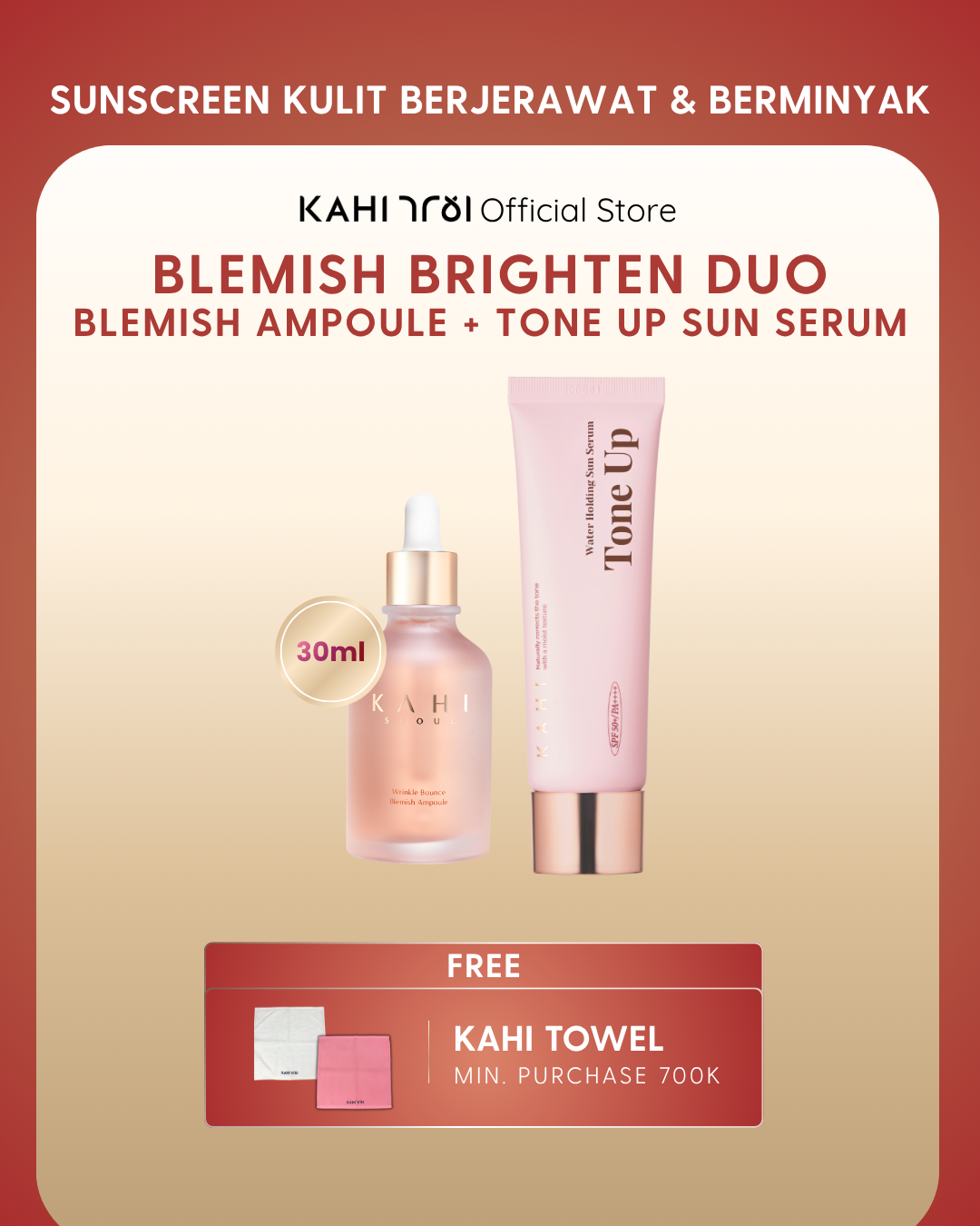 [Official] Kahi Blemish & Brightening Duo - Blemish Ampoule 50ml & Tone Sun Cream