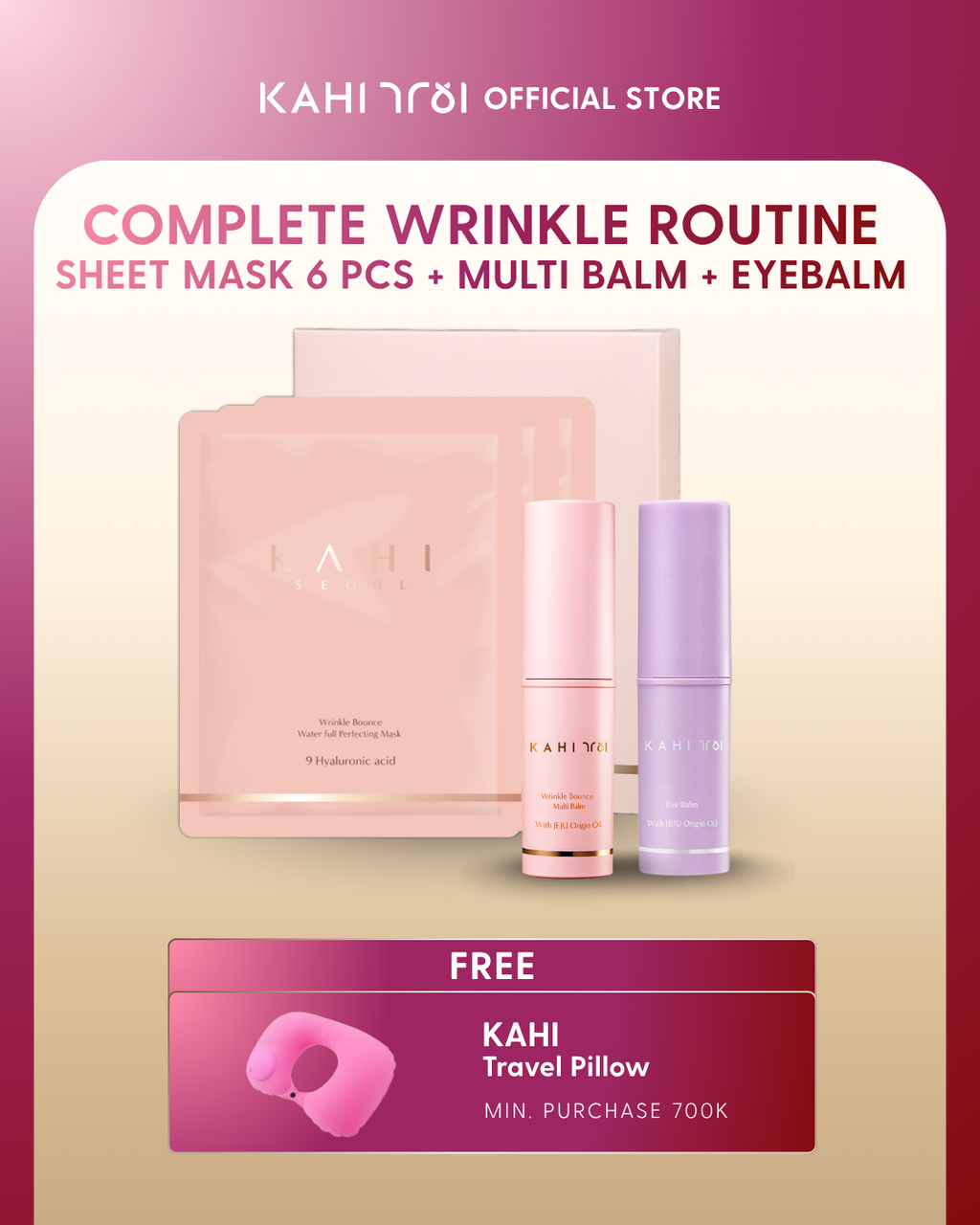 [Official] KAHI Complete Wrinkle Routine Multi Balm + Eye Balm + Mask 6ea