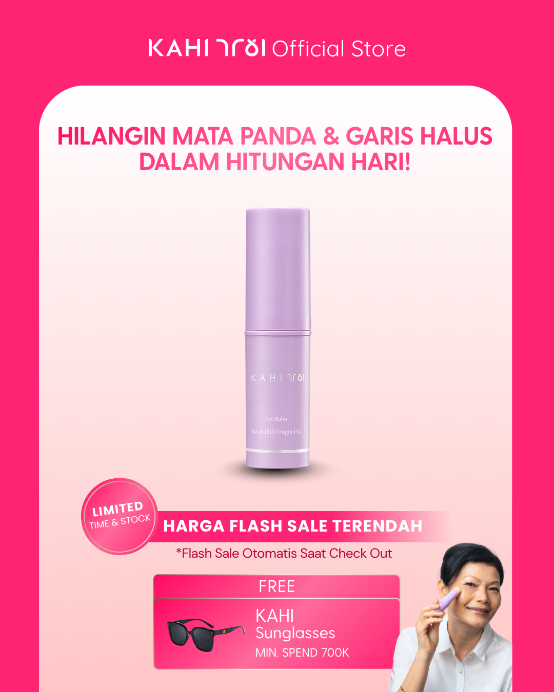[Official] KAHI Eye Balm — Wrinkle Care & Moisturizing Eye Treatment — Skincare Anti-Aging Korea—9g