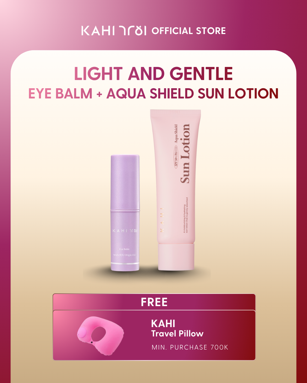 [Official] KAHI Light & Gentle Eye Balm + Aqua Sun Lotion