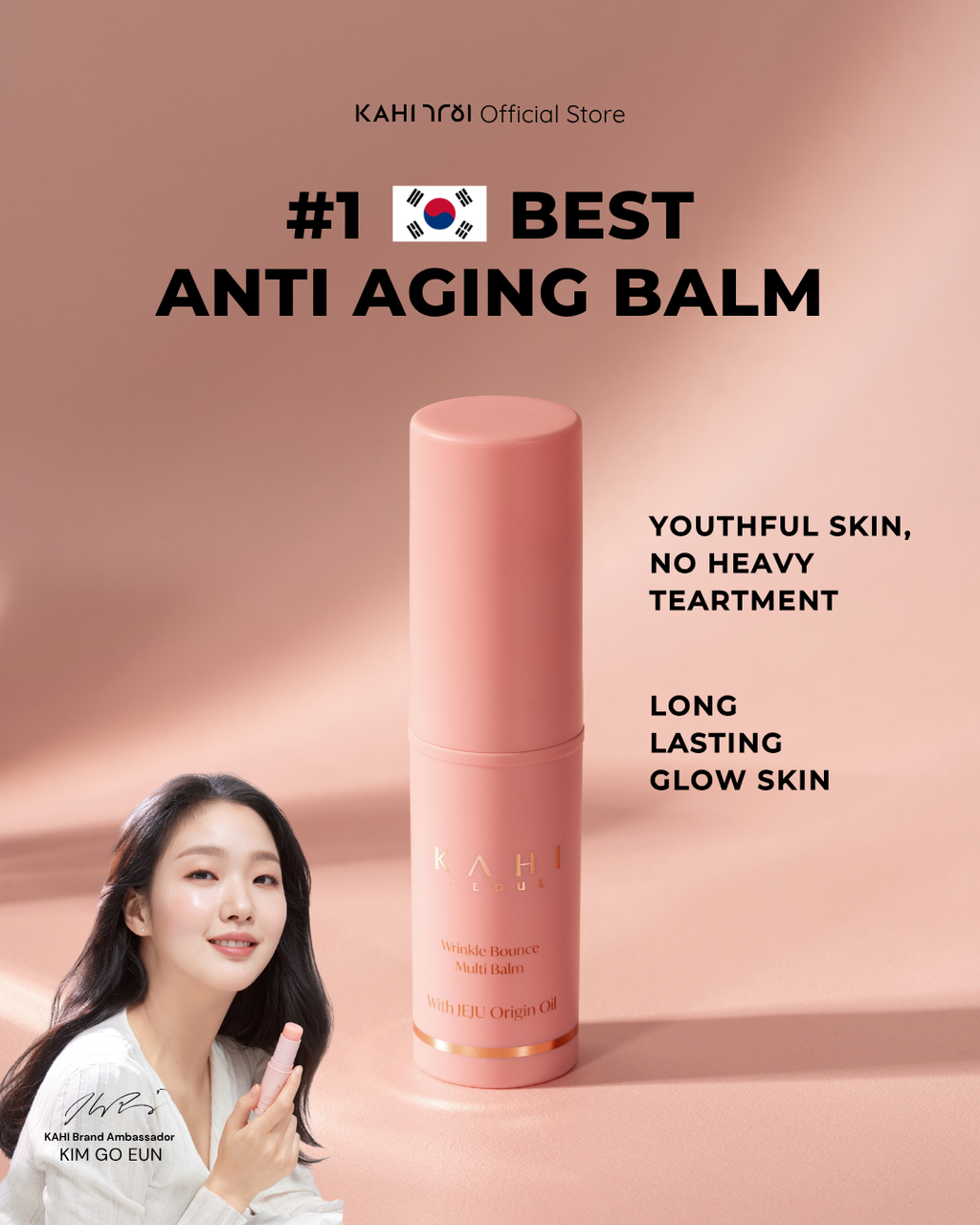 KAHI Wrinkle Bounce Multi Balm — Viral Korean Anti-Aging Skincare Moisturizing Balm — 9g