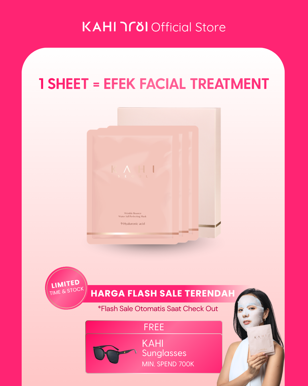 [Official] KAHI Wrinkle Bounce Waterfull Perfecting Mask — Intensive Hydration Sheet Mask