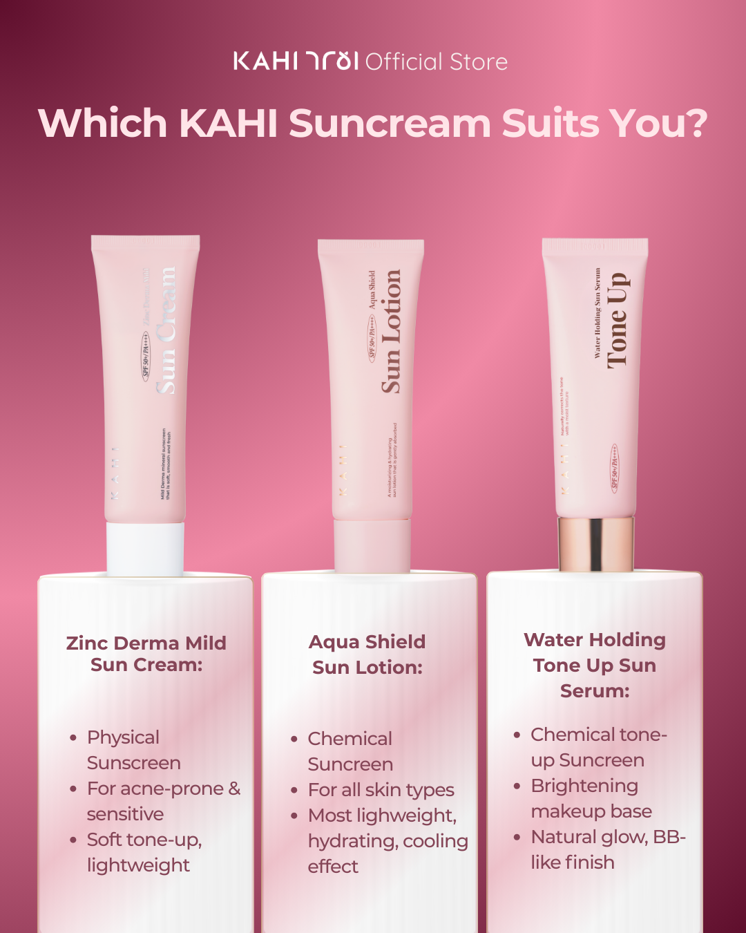 [Official] KAHI Water Holding Tone Up Sun SPF 50+++ Serum 50ml