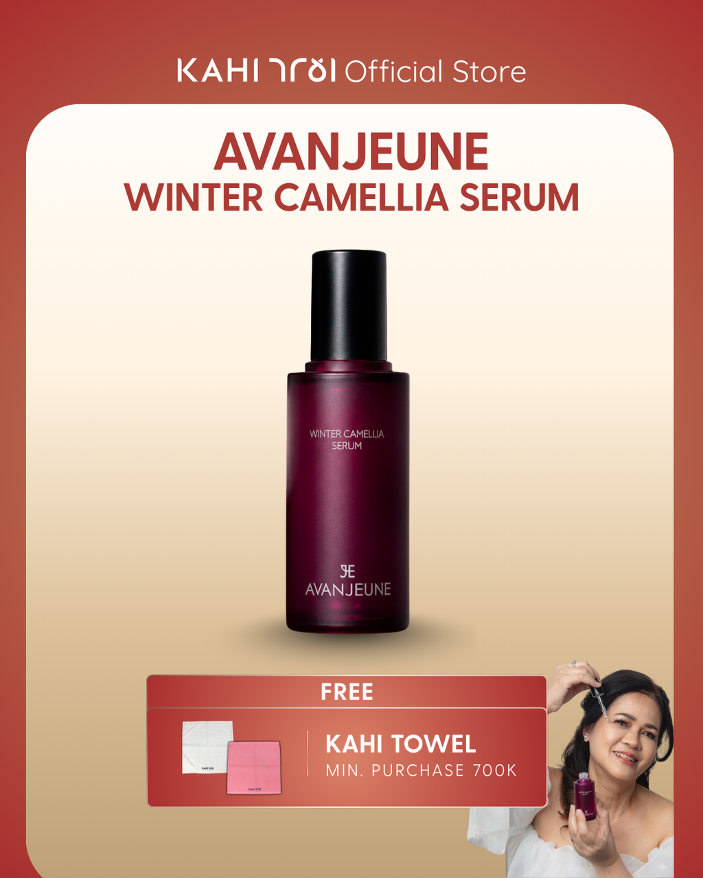 [Official] AVANJEUNE Winter Camellia Serum 50ml - Anti Aging Serum Kerutan by KAHI